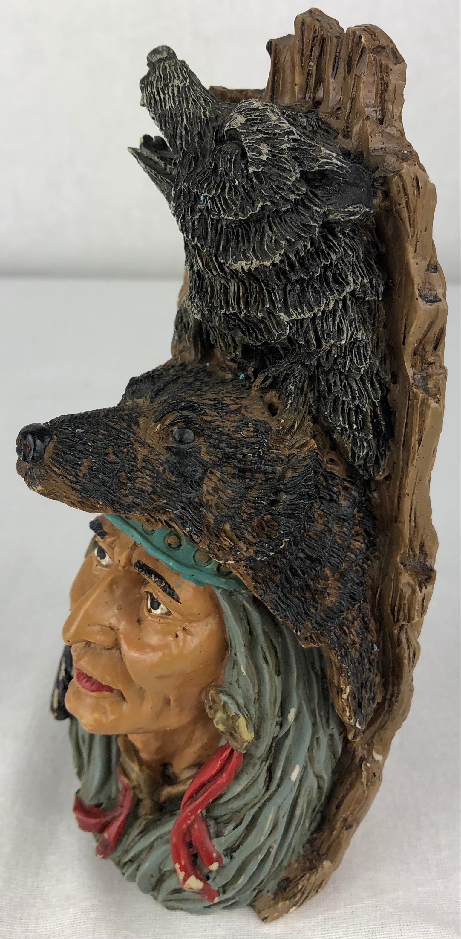 Artfully crafted and attributed to Universal Statuary Corp. this collectible Native American Indian statue will look great in any western setting or as an educational tool, circa 1966 like another we have for sale although this one is unmarked.