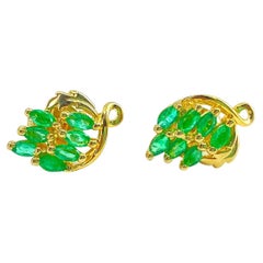 Collectible Natural 2.25 Carat Emerald Earrings for Her