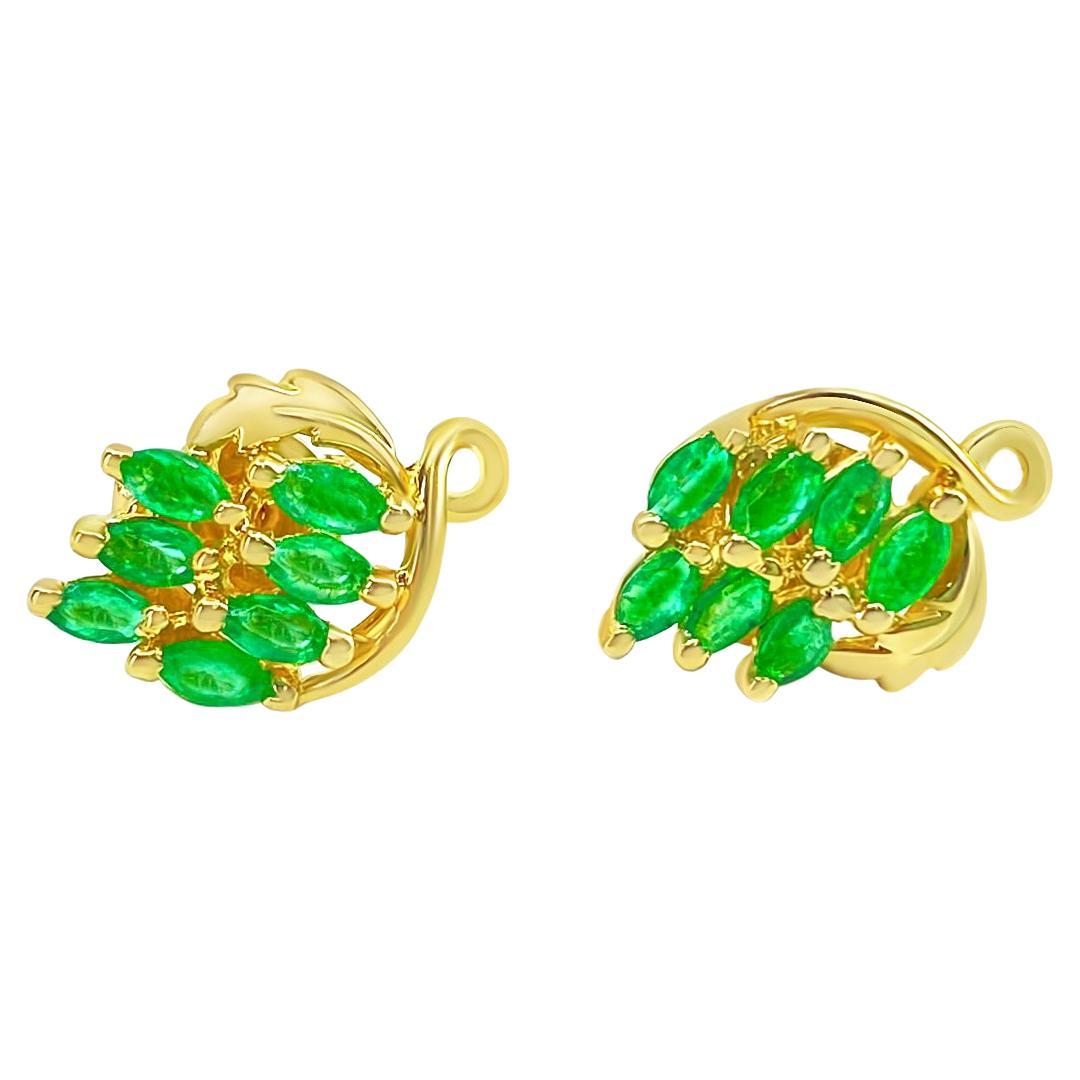 Sammlerstück Natürliche 2,25 Karat Smaragd-Ohrringe für ihr