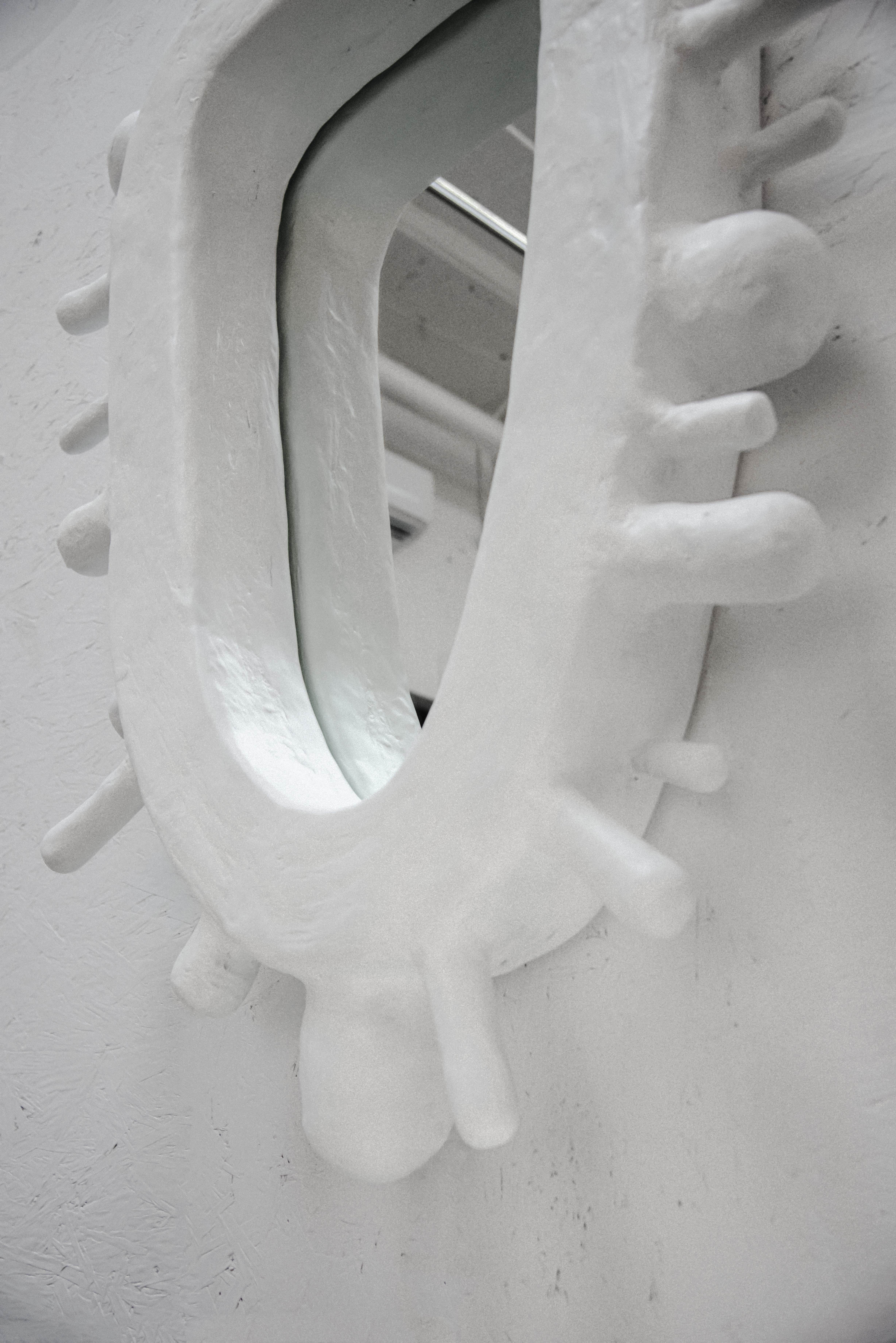 Hand-Crafted Collectible Nimbus Mirror in Gypsum & Fiberglass by Brent Warr Studios For Sale