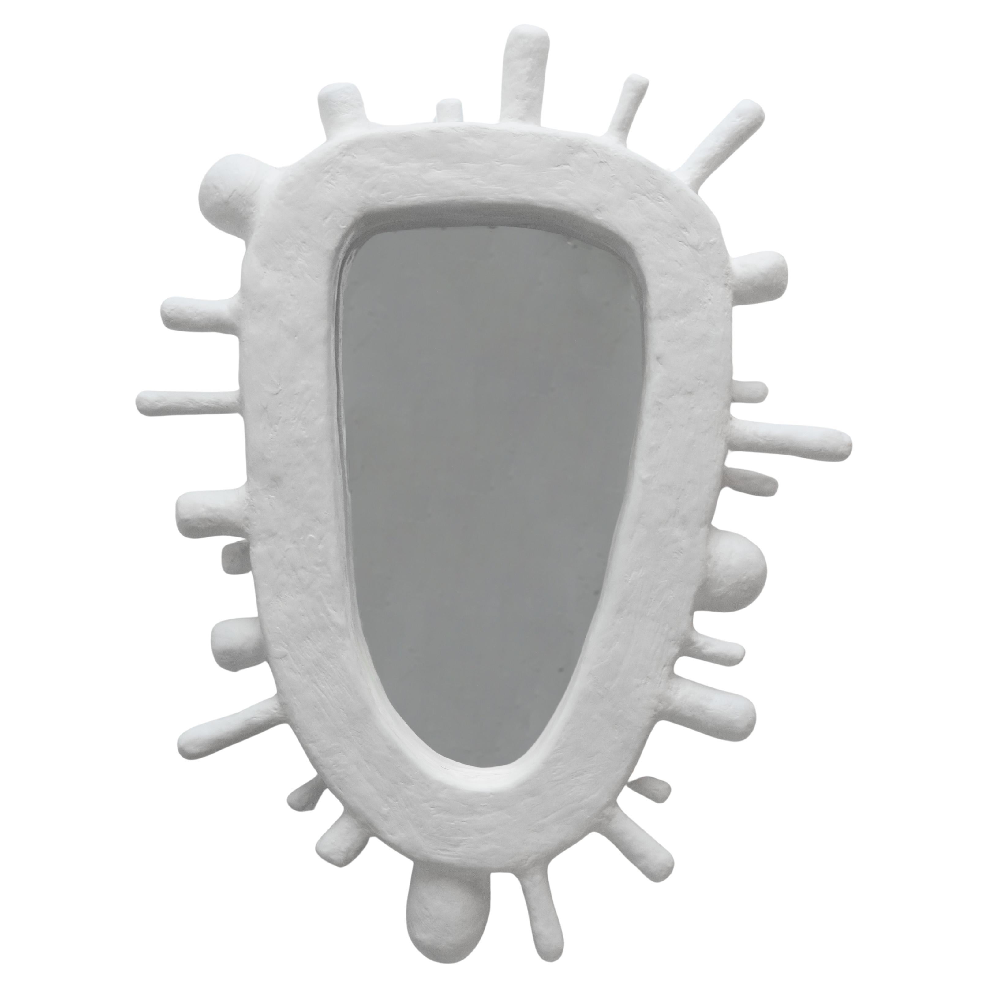 Collectible Nimbus Mirror in Gypsum & Fiberglass by Brent Warr Studios For Sale