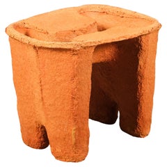 orangefarbener Hocker aus recyceltem Zellstoff von Lagranja Design, sammelbar