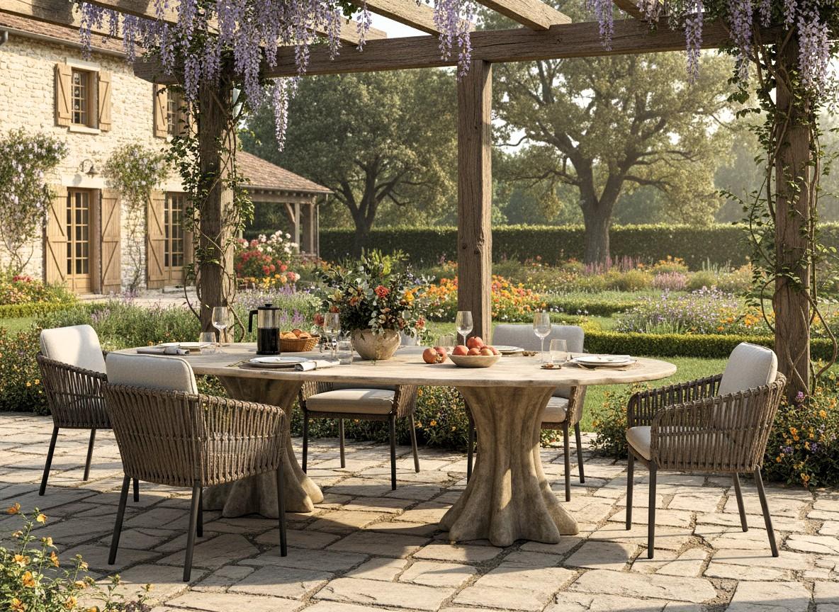 Resina Tavolo da pranzo in fibra di vetro per esterni-2 basi in vendita