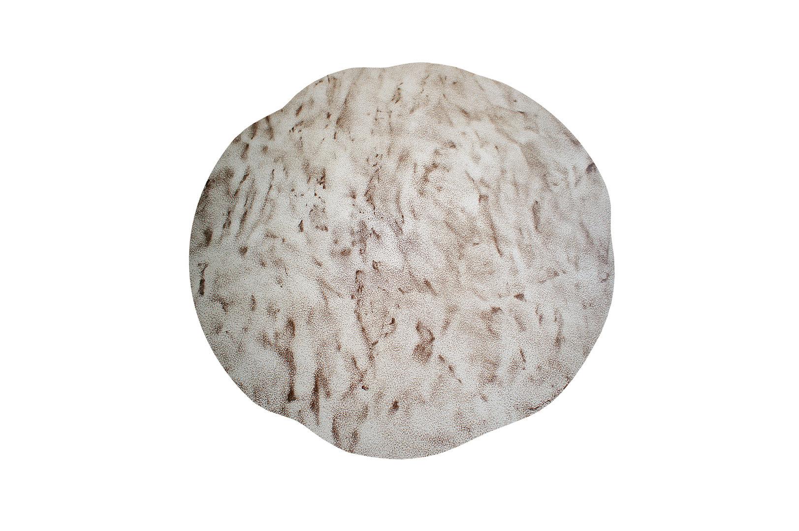 Tavolo da pranzo organico da collezione con piedistallo per esterni - Finitura in resina anticata in vendita 1