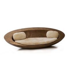 ""THE ONE"" Sammlerstück Oval skulpturales organisches Design Sofa aus Bronze-Metall