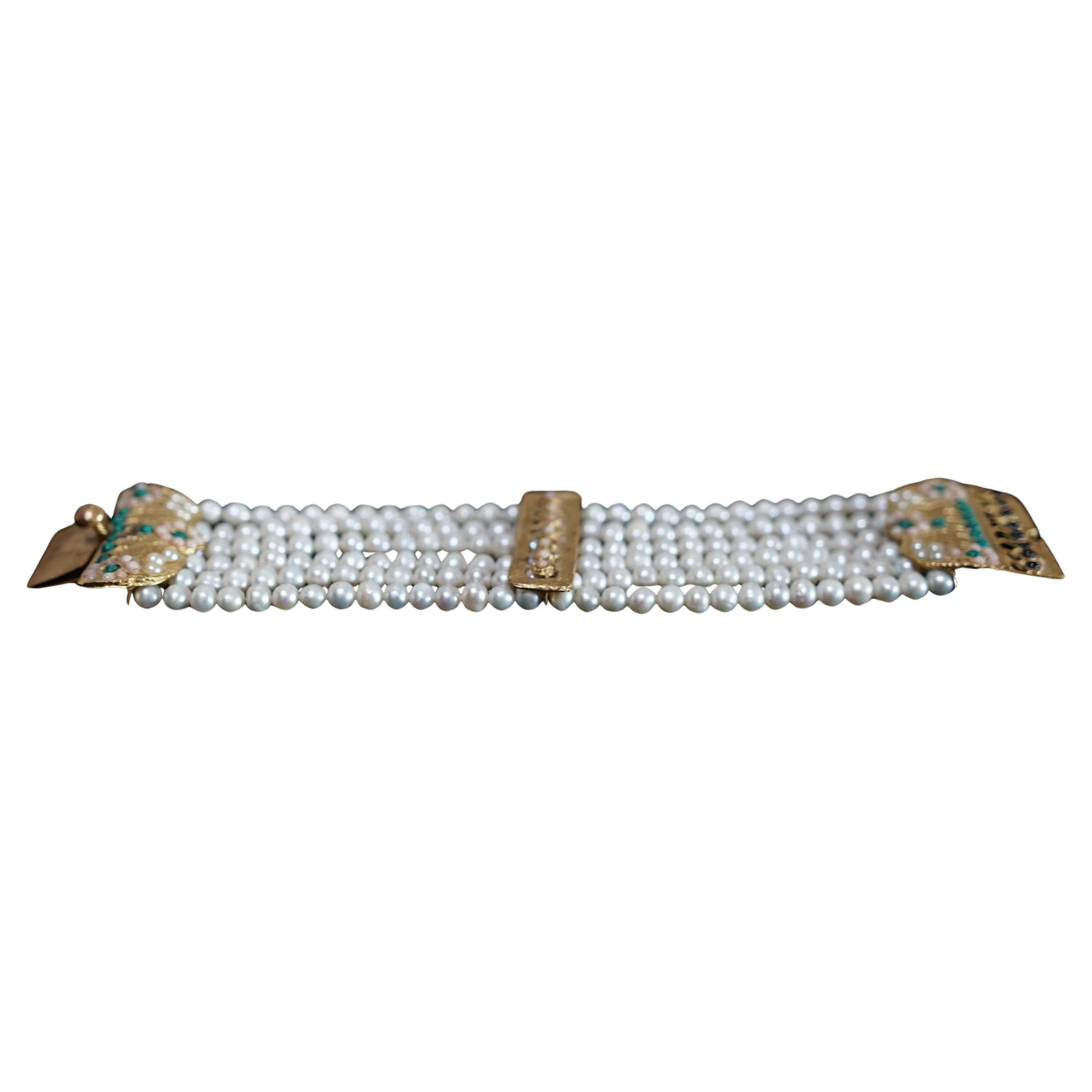 Neoclassical Gladiator Collectible Prop Pearl Bracelet from the 2000 Movie For Sale