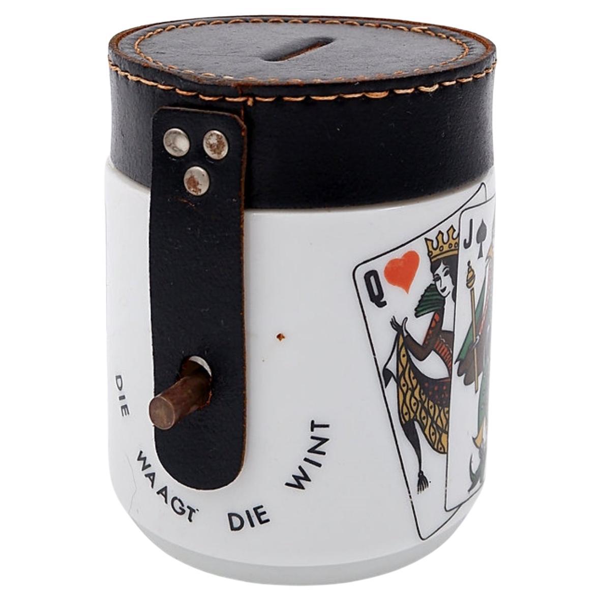 Collectible porcelain money box, signed Helmout Krüger Berlin 50/60s im Angebot