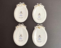 Sammlerstücke-Porzellantafeln Plaketten Seasons Tettau, 4er-Set, Deutschland, 1970er Jahre