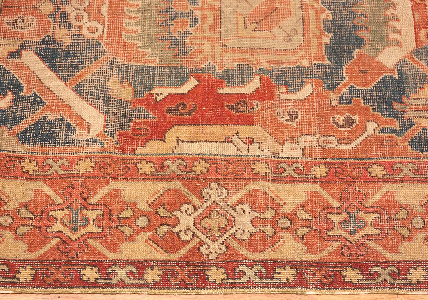 Breathtaking collectible rare antique 17th century Caucasian Karabagh rug, country of weaving origin: Caucasus, date circa 17th century. Size: 5 ft 7 in x 14 ft (1.7 m x 4.27 m).