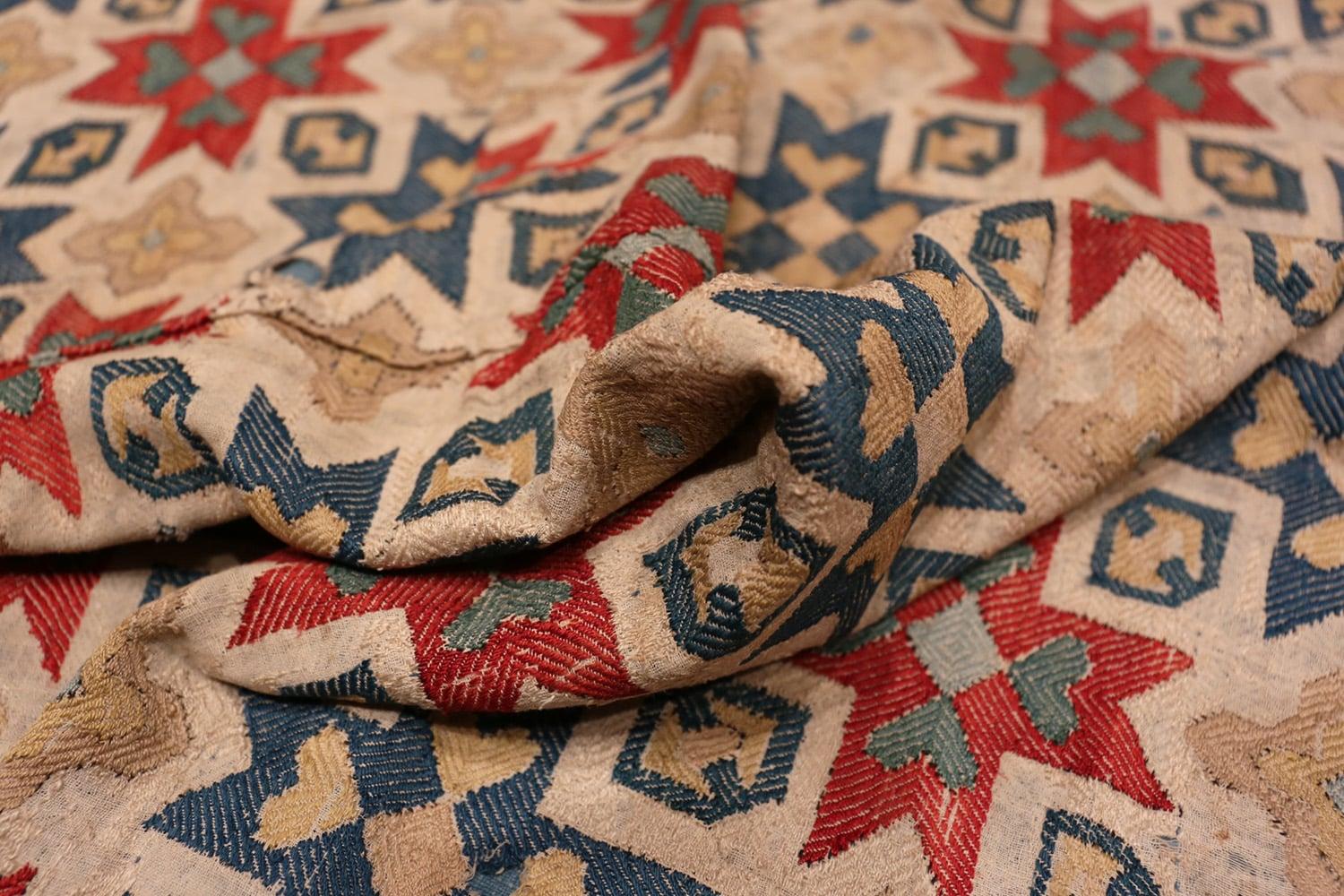 Tribal Collectible Rare Antique 17th Century Caucasian Kuba Embroidery 3'1