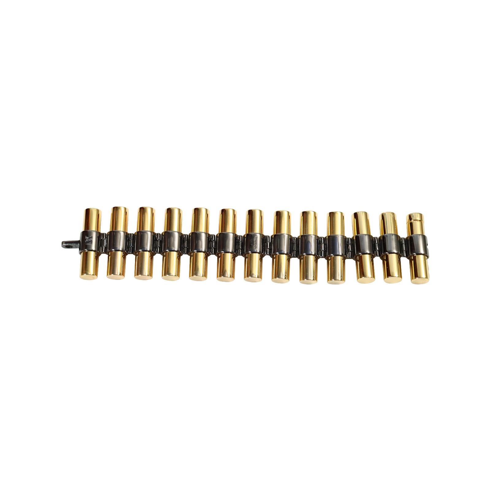 Collectible Reed Krakoff Gold Tone Heavy Link Bracelet Circa 2000s For Sale 5