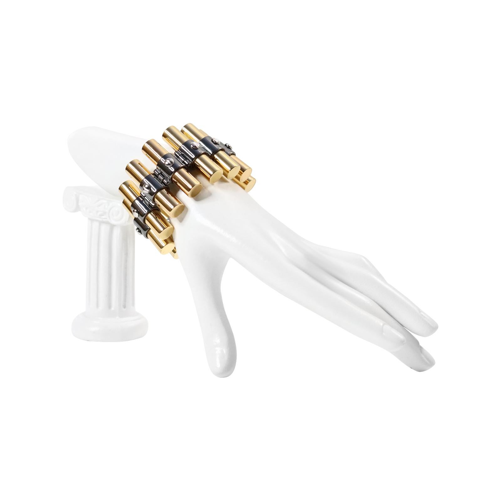 Modern Collectible Reed Krakoff Gold Tone Heavy Link Bracelet Circa 2000s For Sale