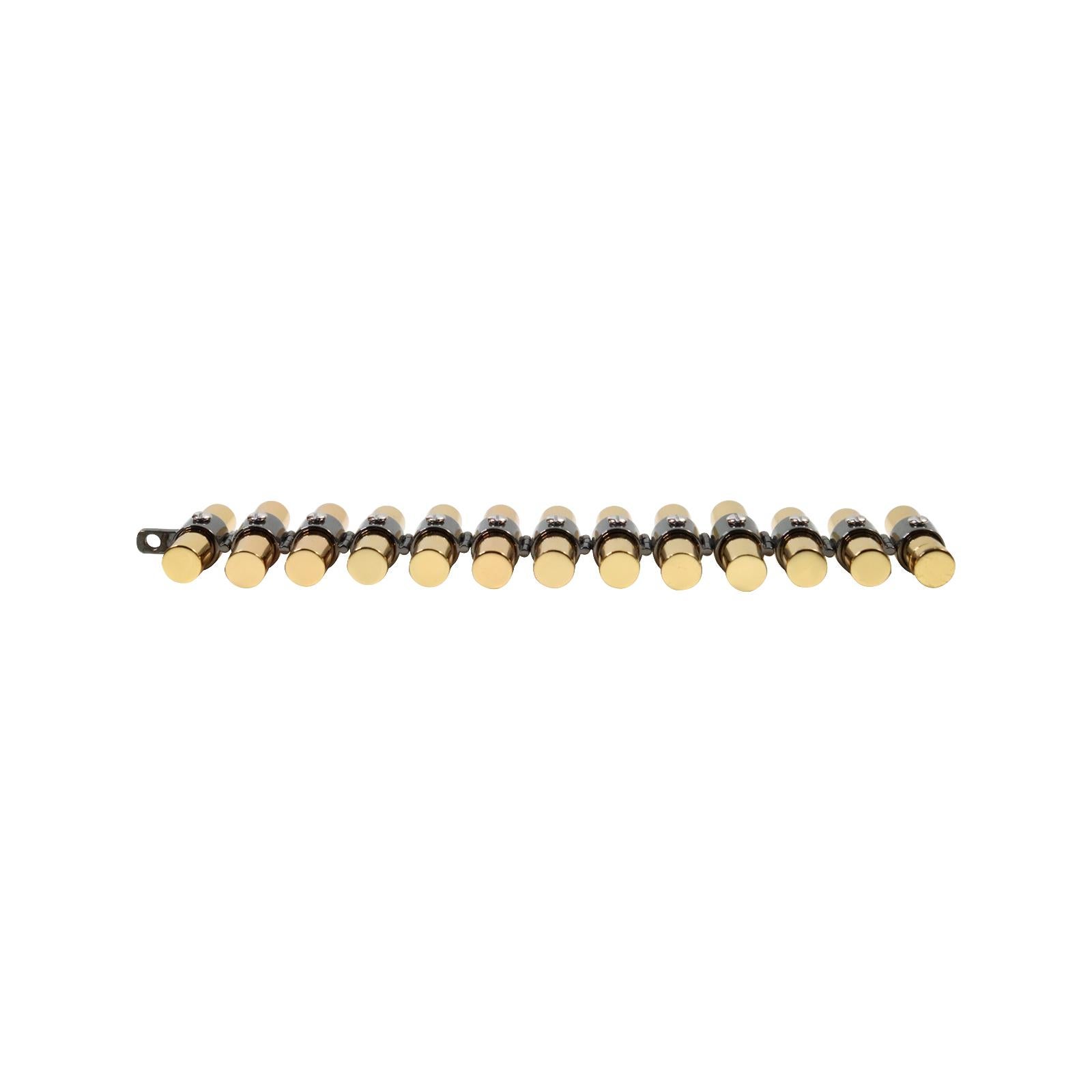Collectible Reed Krakoff Gold Tone Heavy Link Bracelet Circa 2000s For Sale 4