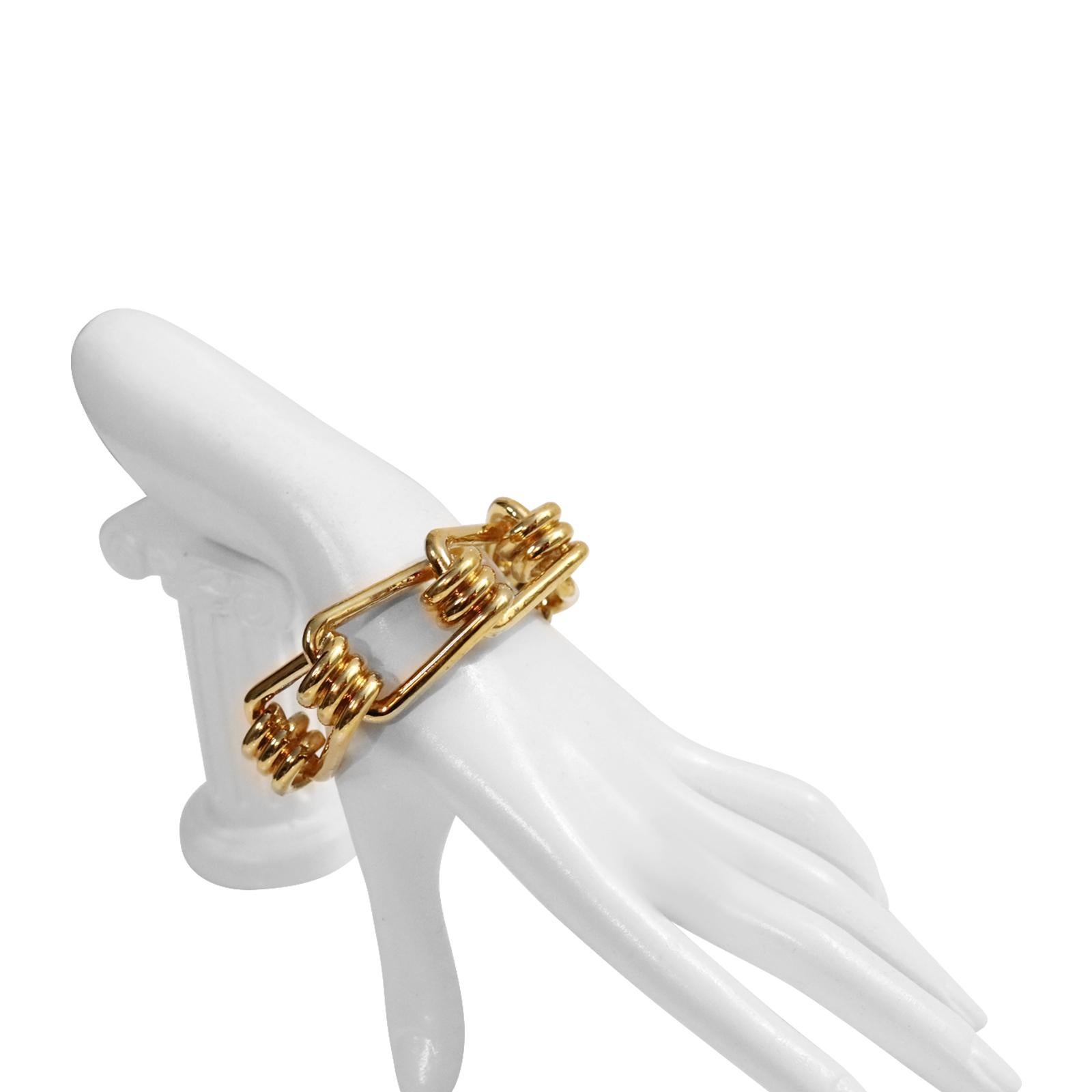 Collectible Reed Krakoff Gold Tone Knotted Cuff Bracelet Circa 2000's For Sale 3
