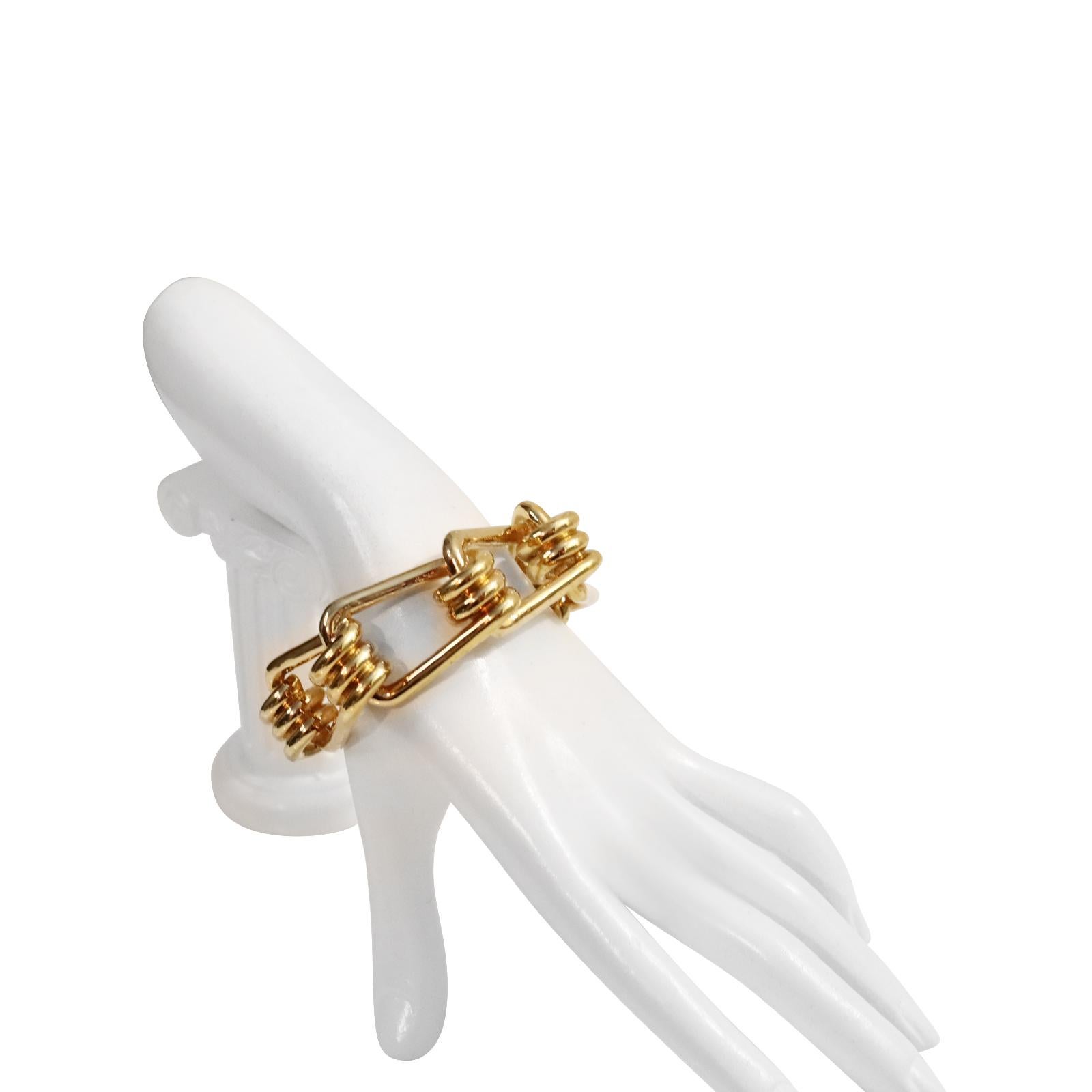 Collectible Reed Krakoff Gold Tone Knotted Cuff Bracelet Circa 2000's For Sale 4