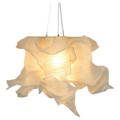 Lámpara colgante redonda de colección de fibra de Mirei de Costantini, Nebula 80 cm