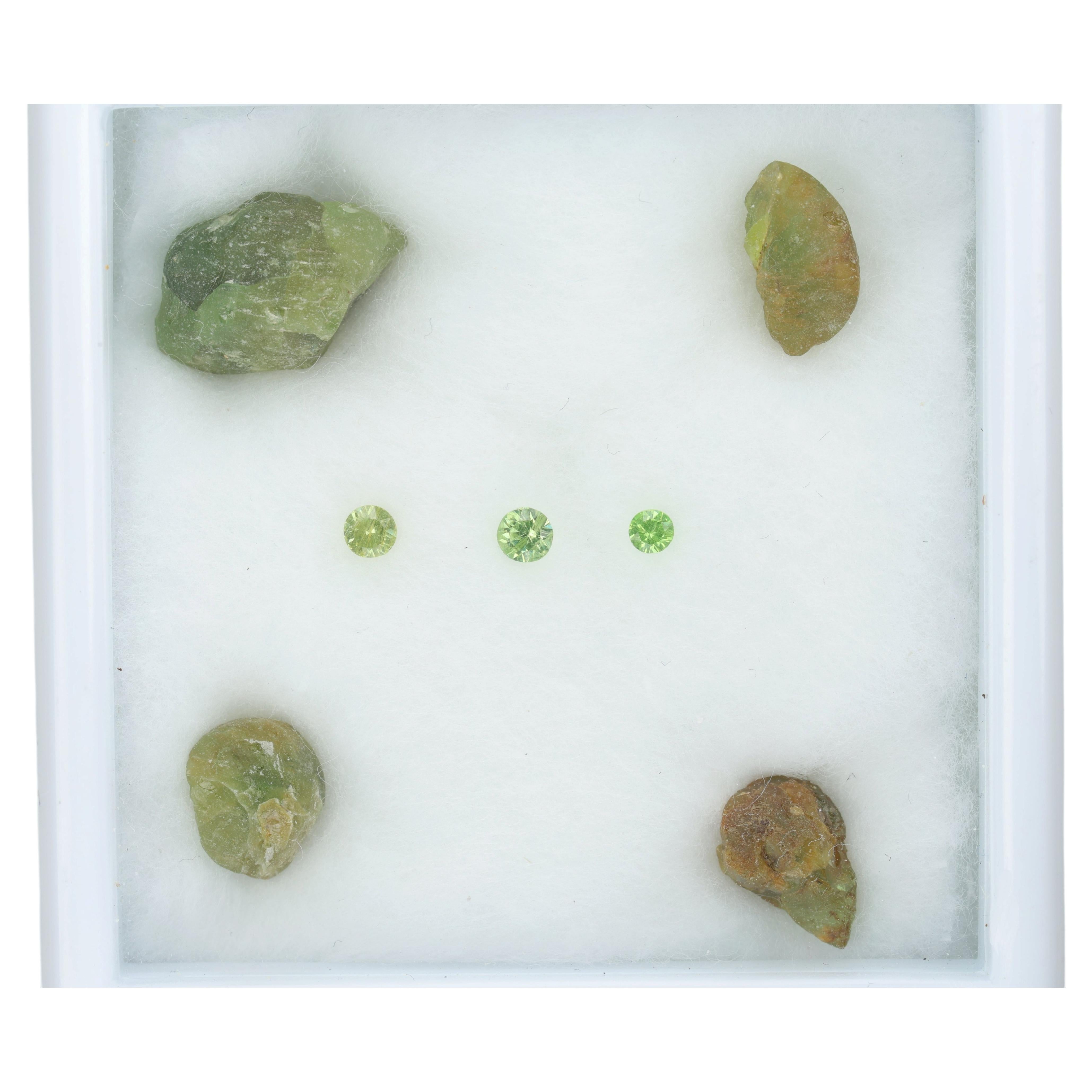 Collectible Russian demantoid set