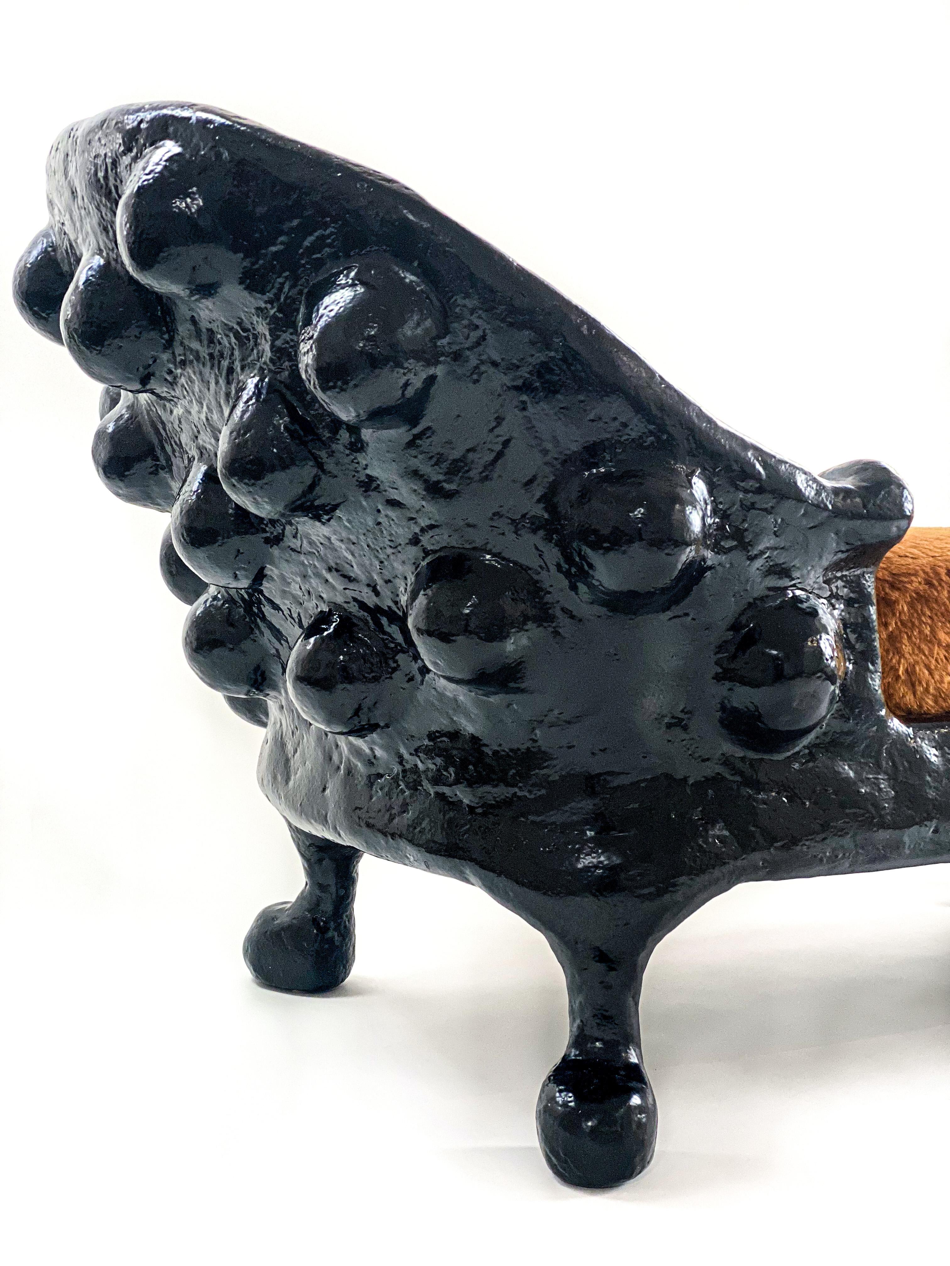 Hand-Crafted Collectible Shell Chaise in Gypsum & Fiberglass by Brent Warr Studios For Sale