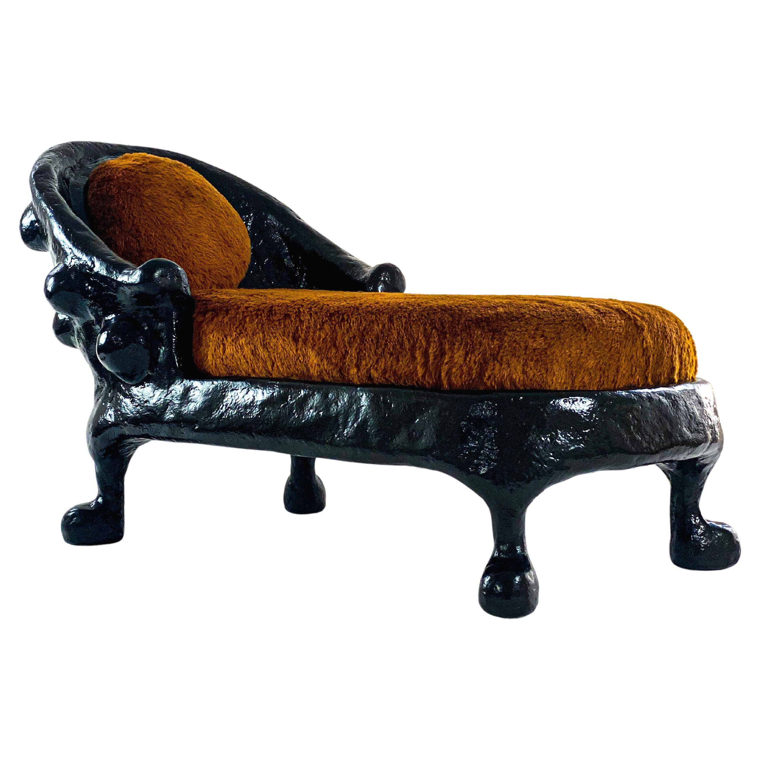 Collectible Shell Chaise in Gypsum & Fiberglass by Brent Warr Studios For Sale