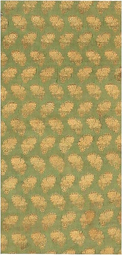 Collectible Small Green Color Ottoman Antique Embroidery Textile 1'2" x 2'5"