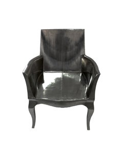 Collectible Smooth Antq. White Bronze Club Chair – Cabriole Leg, Handmade