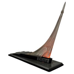 Lampade e sculture sovietiche da collezione dedicate all'esplorazione dello spazio
