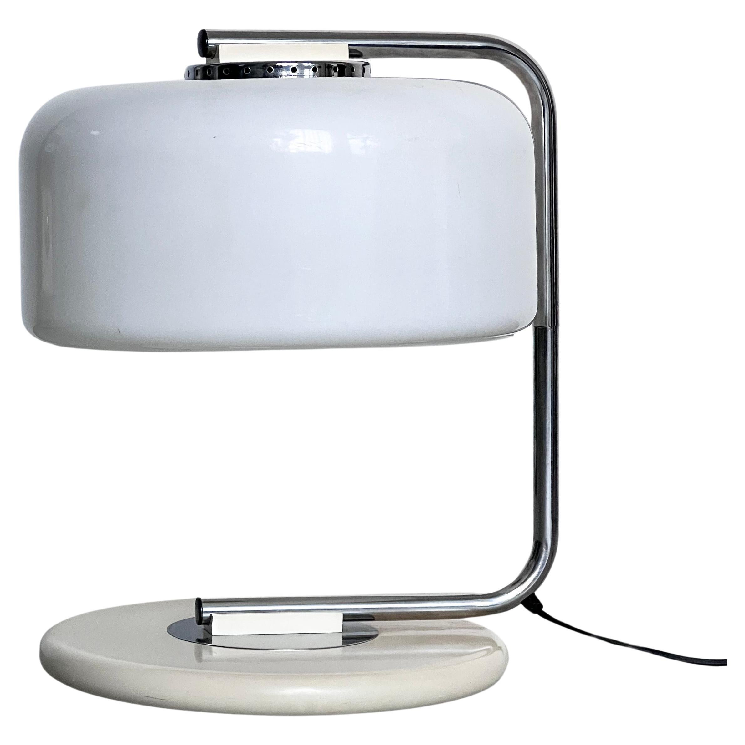 Collectible Space Age Table / Desk Lamp in Steel and Plexiglass For Sale