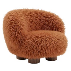 Collectible Style Armchair in Mongolian Faux Fur By Sidani Design