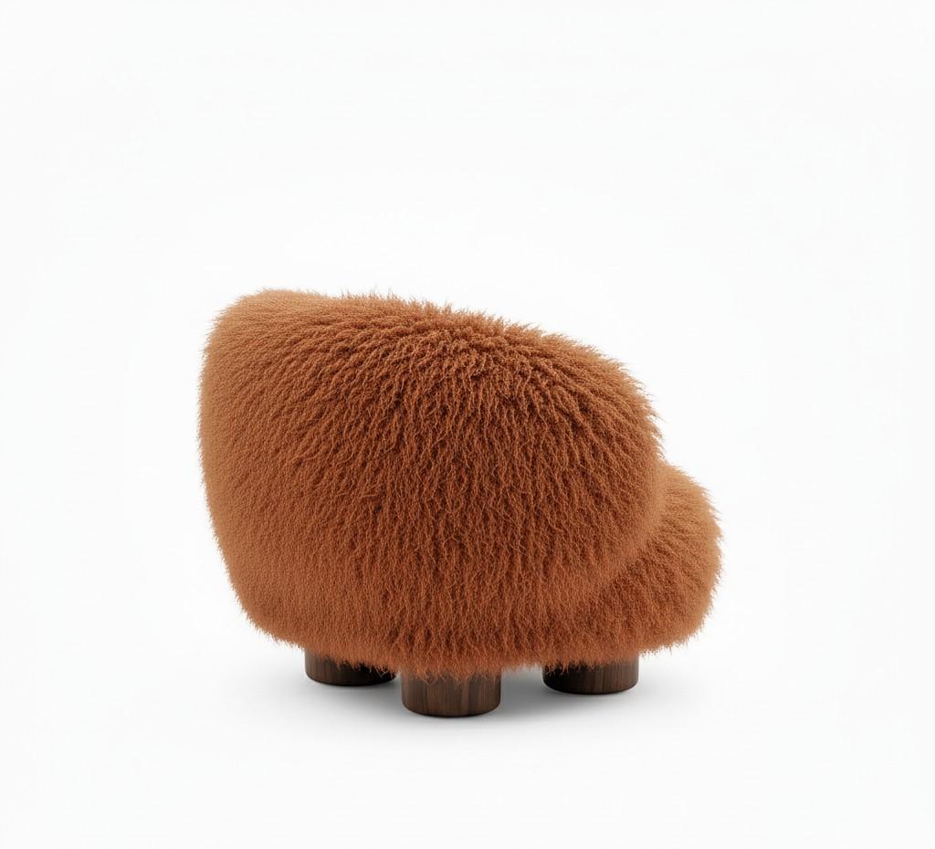 Moderne Fauteuil de style Collectional en fausse fourrure de Mongolie par Sidani Design/One en vente