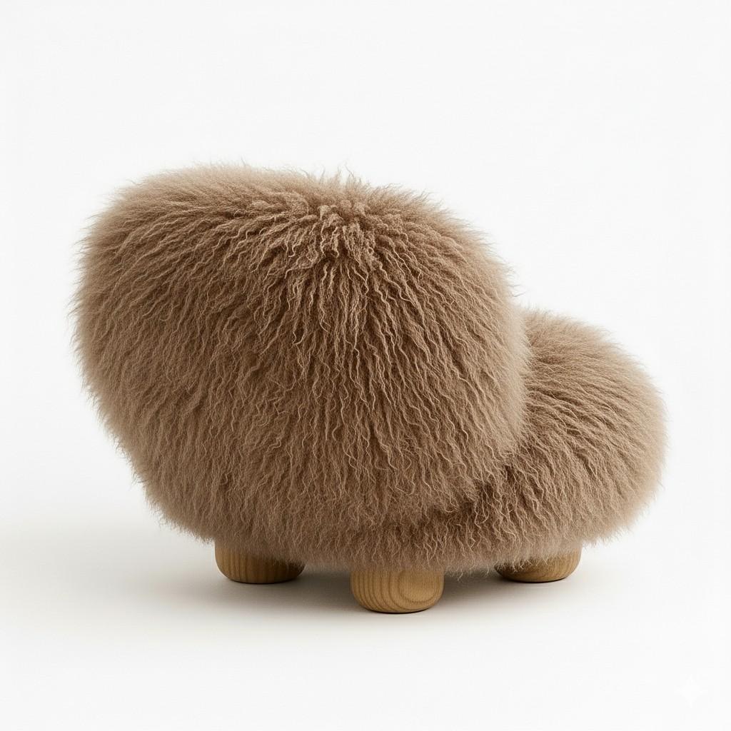XXIe siècle et contemporain Fauteuil de style Collectional en fausse fourrure de Mongolie par Sidani Design/One en vente