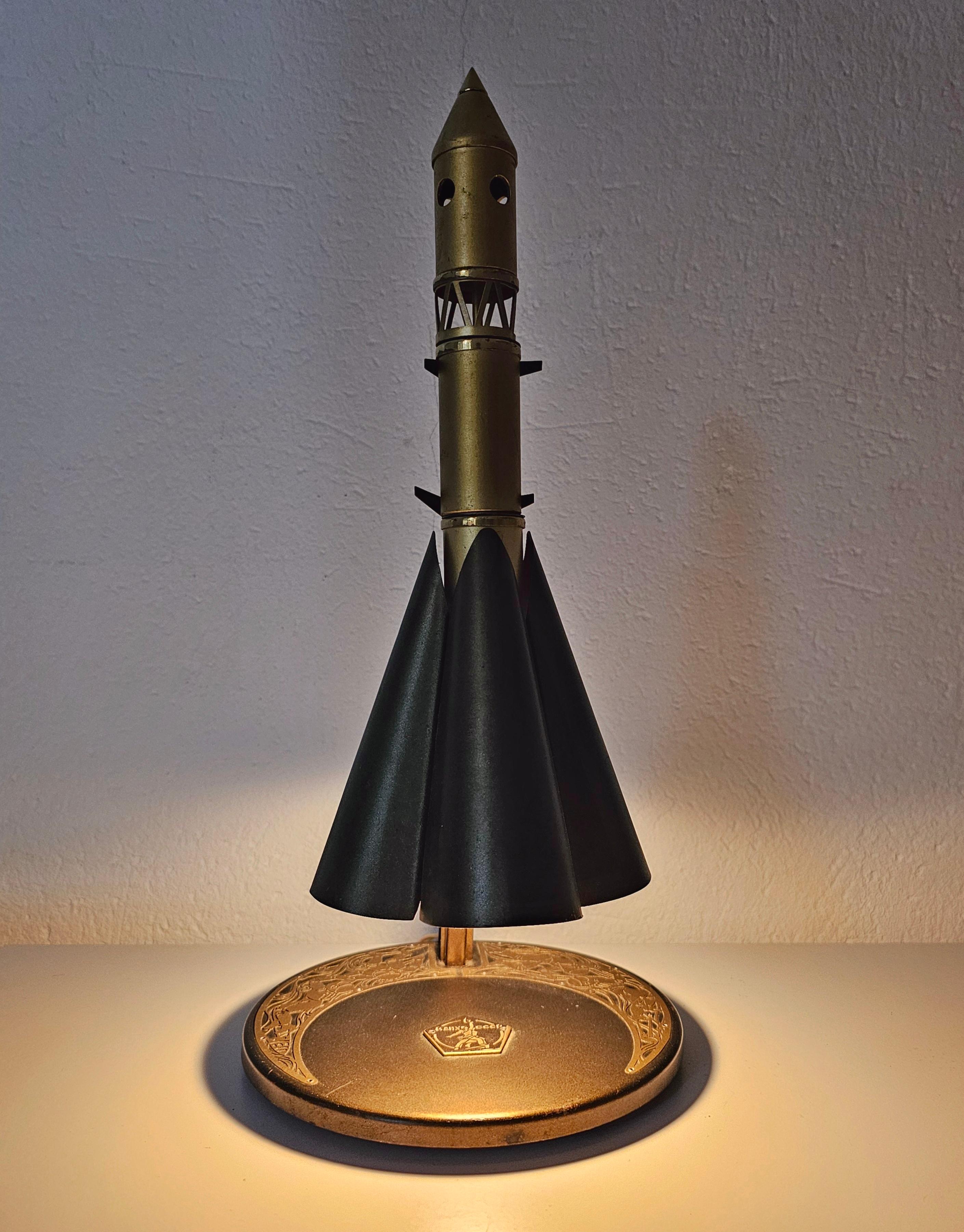 Space Age Collectible Table Lamp START in honor of first flight to space on VOSTOK rocket For Sale