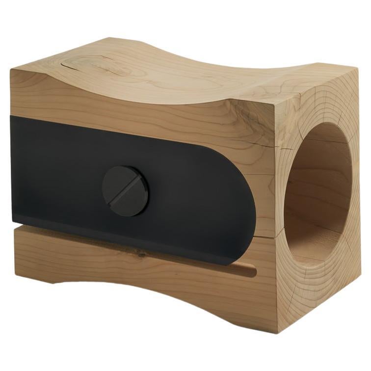 Banc Temperino de collection en bois de cèdre massif avec détails en métal