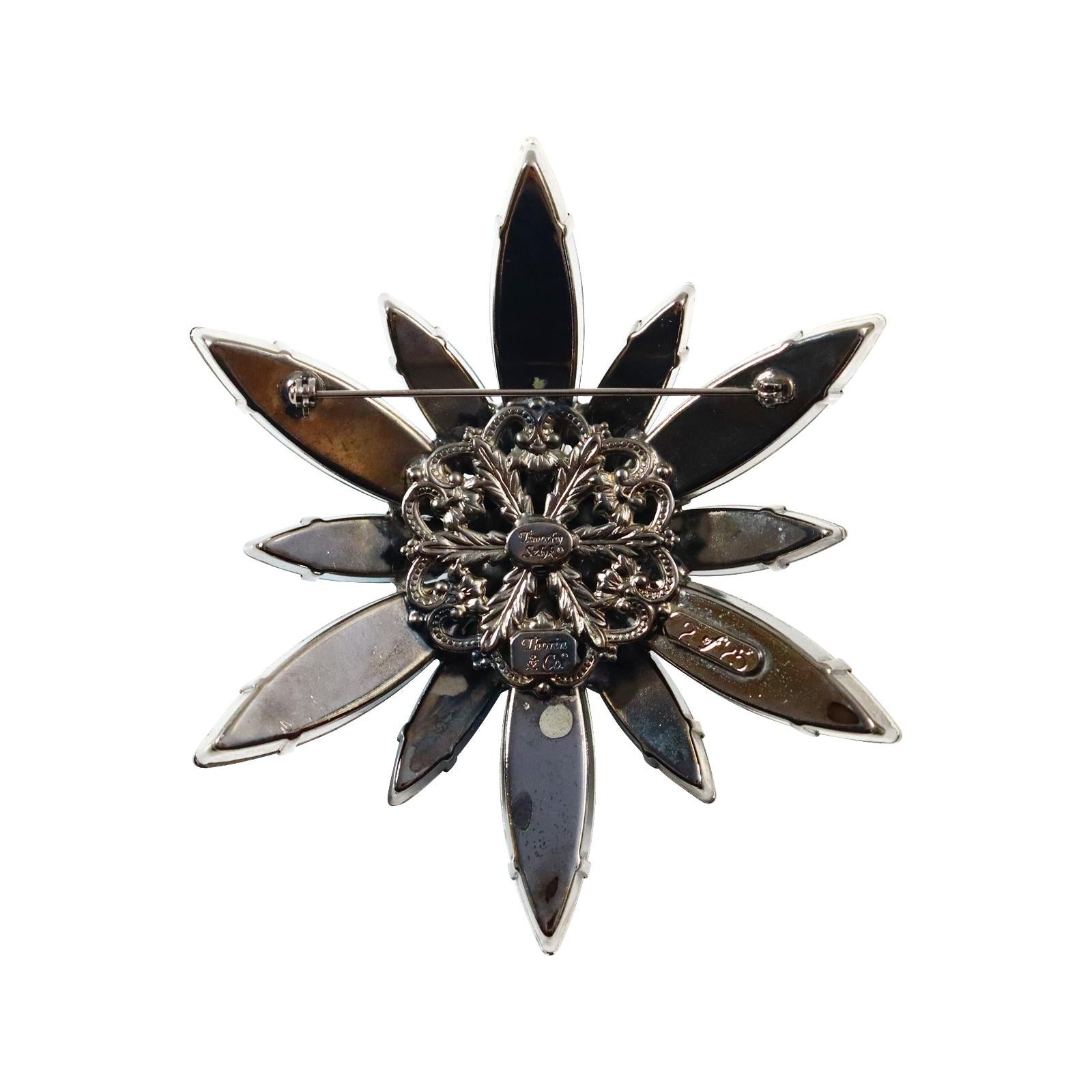 The Collective Tim Szlyk Montana Blue Crystal Brooch Circa 2000s en vente 3