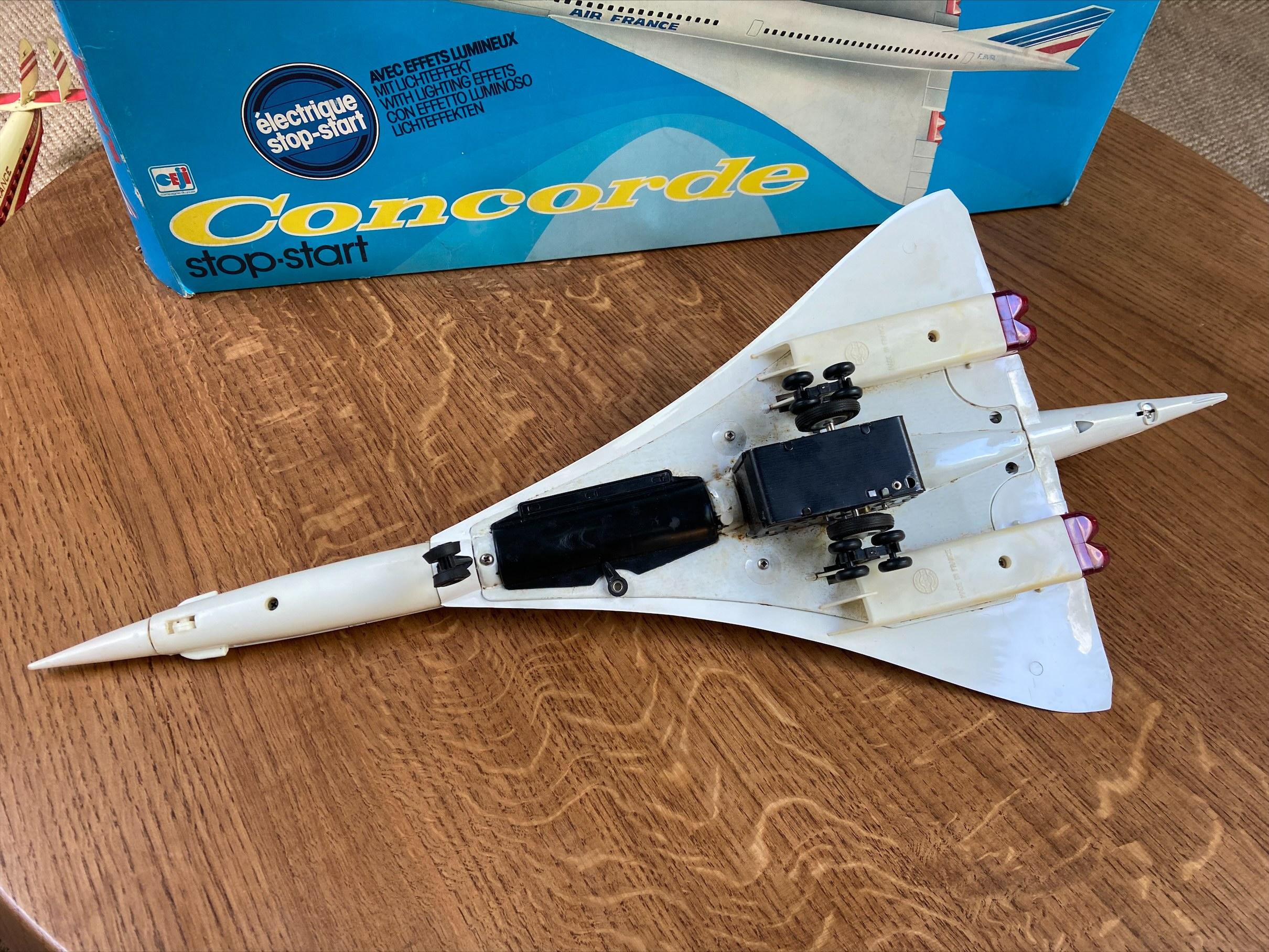 French Collectible Toy, Concorde 3 Plane, 1970s For Sale