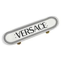 Collectible Versace White Checkered Skateboard