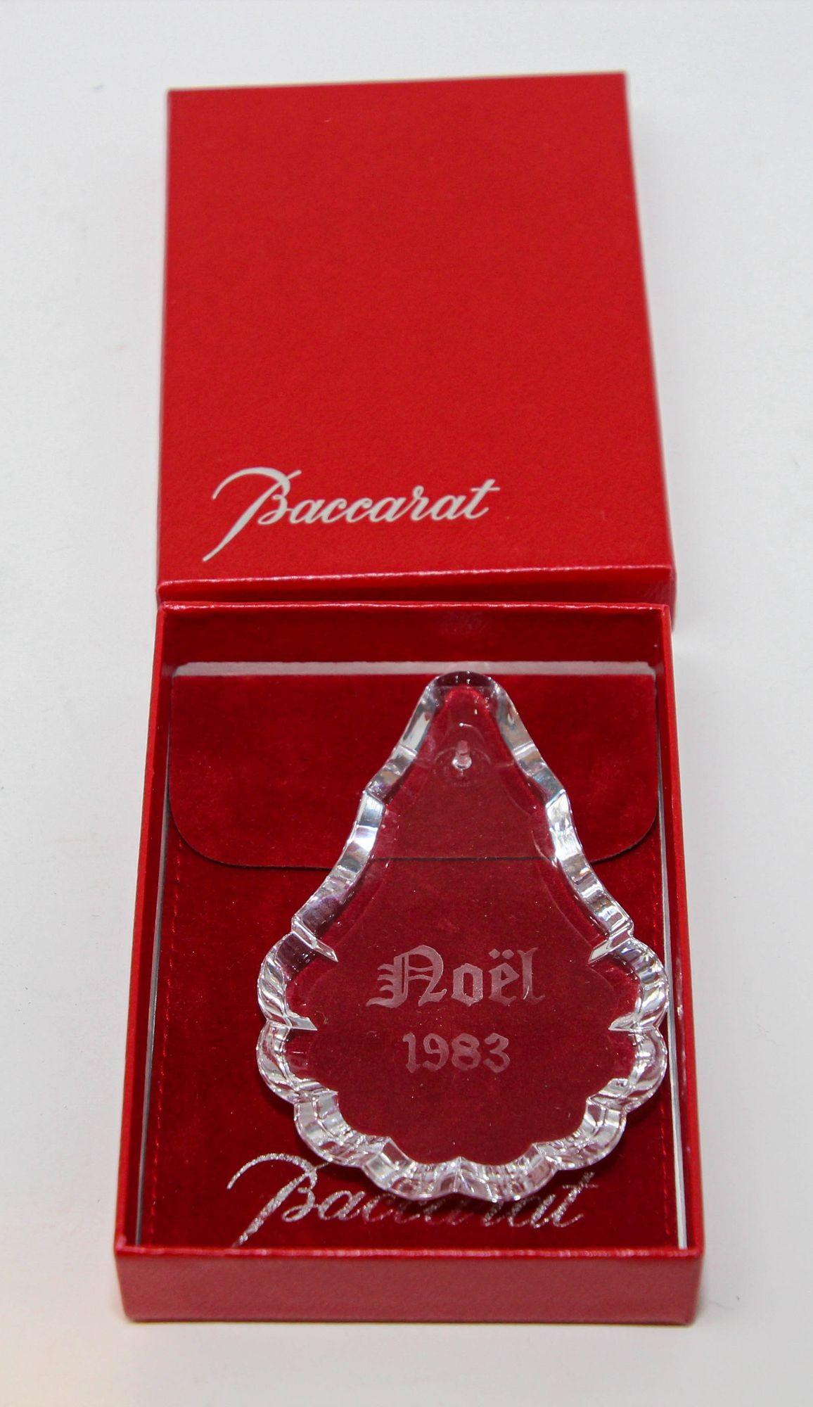 Baccarat Crystal 1983 Annual Christmas Ornament.
This is the first year that Baccarat released an annual ornament and is extremely rare.
Highly collectible from year 1983, Made in France.
Hand made in France. Comes with traditional red Baccarat