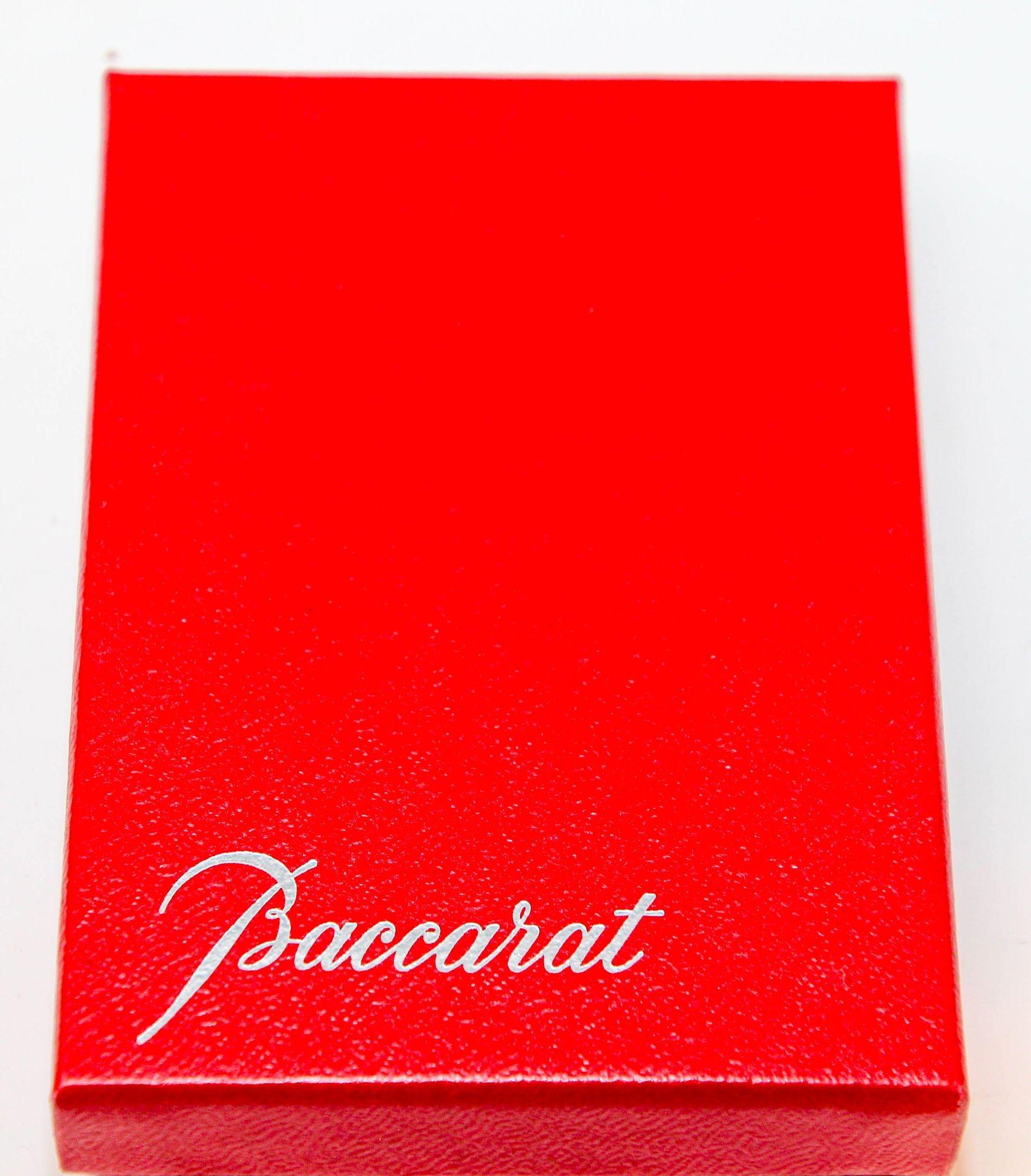 Français Ornement de collection Noel en cristal de Baccarat vintage avec boîte, 1983 en vente