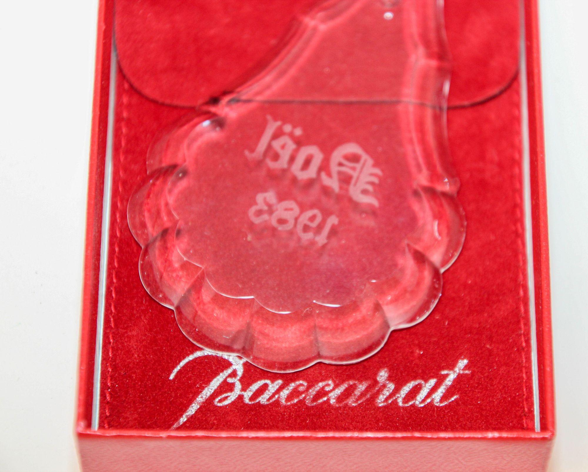 Collectible Vintage Baccarat Crystal Noel 1983 Ornament with Box For Sale 1