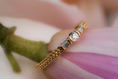 Collectible Vintage Diamond Maboussin Gold Ring, Vintage Diamond Maboussin Ring