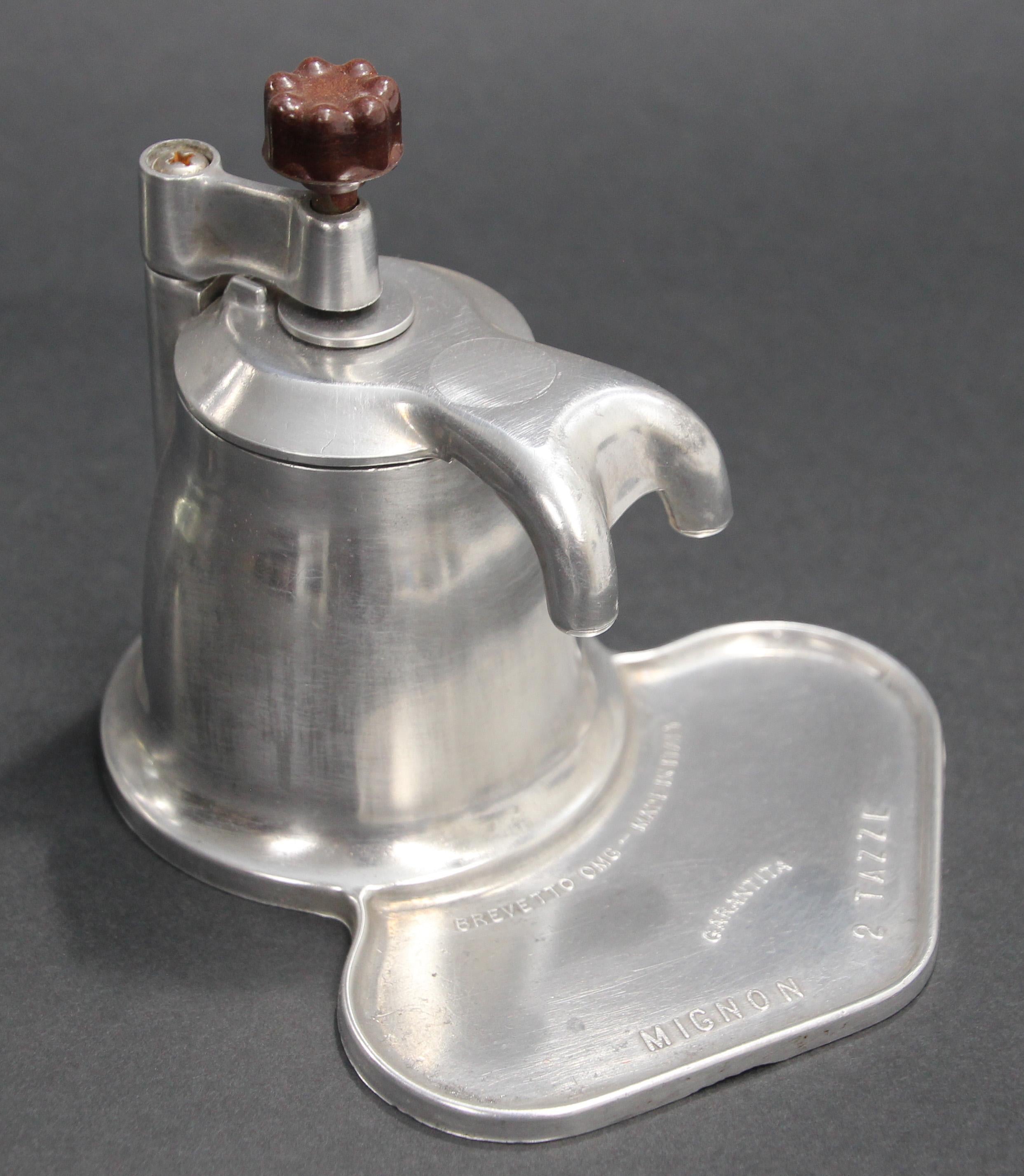 Sammelbare italienische Espressomaschine:: um 1950 (Aluminium)