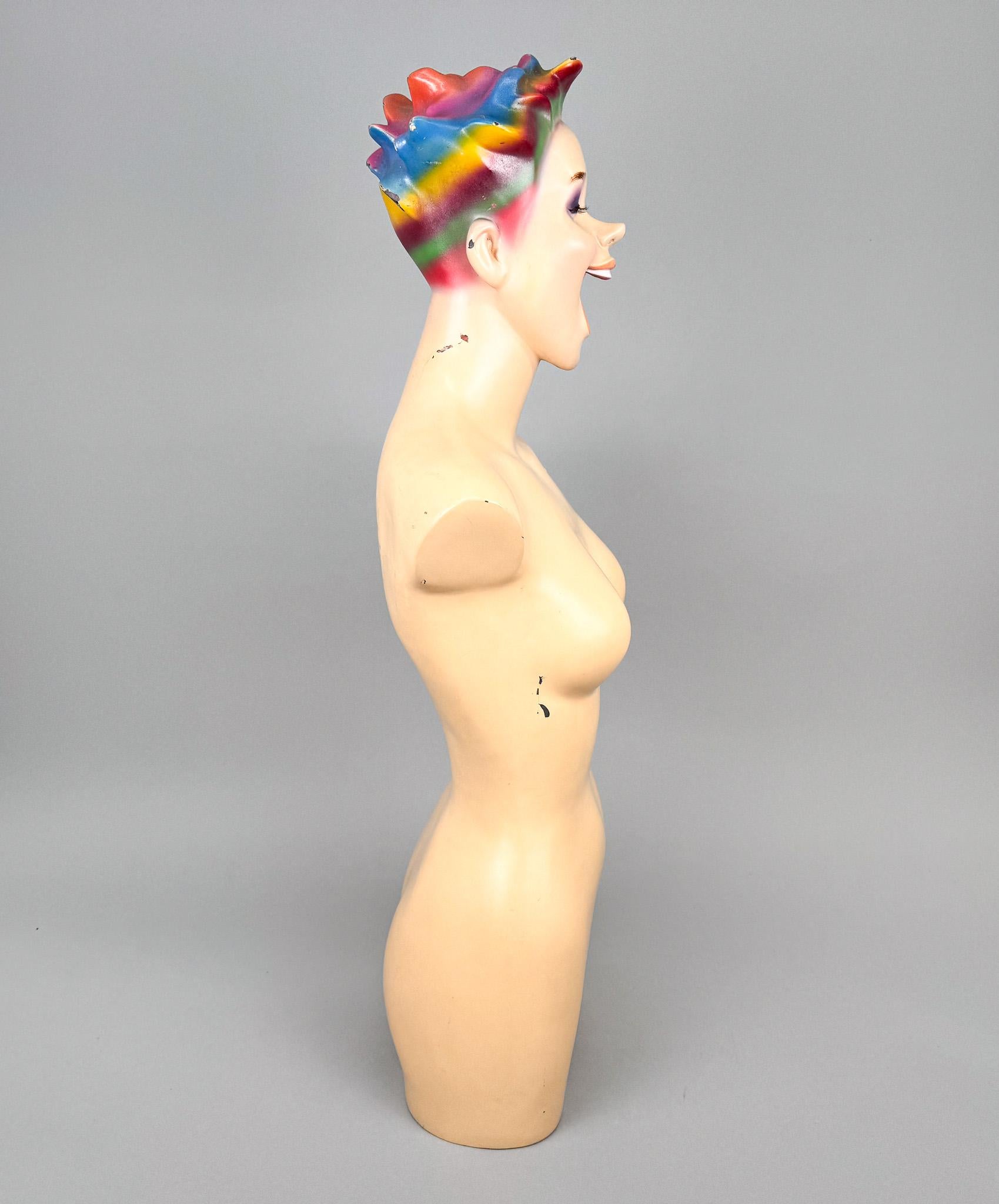 Europeo Manichino da collezione vintage con risata Lady Lulu in vendita