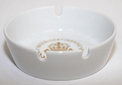 Collectible White Porcelain Ashtray Carlton Resort Cannes France 1960's