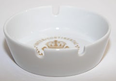 Collectible White Porcelain Ashtray Carlton Resort Cannes France 1960's