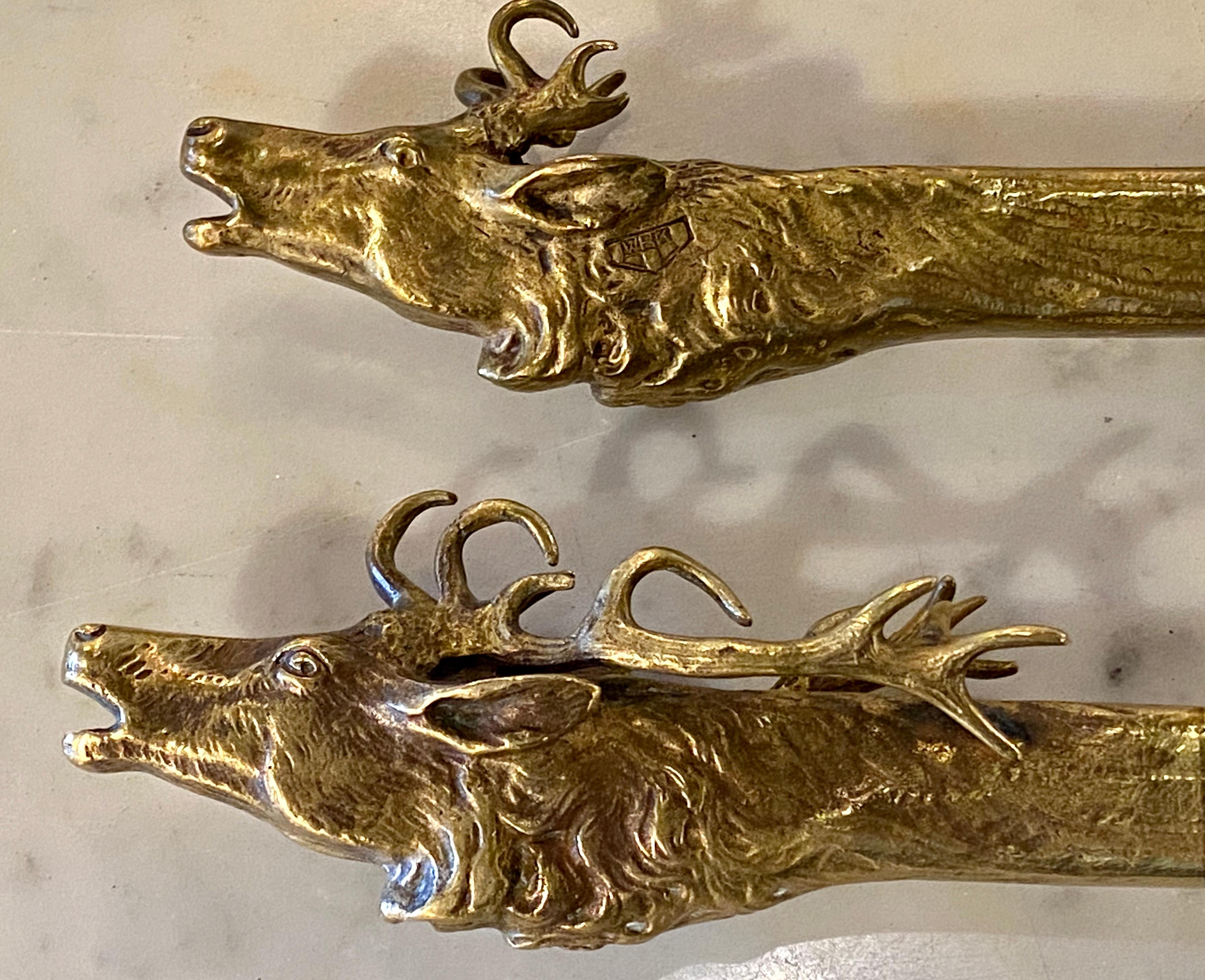 Collection 10 Antique Metal Cigar Cutters Moose Horse Duck Deer Elephants 4