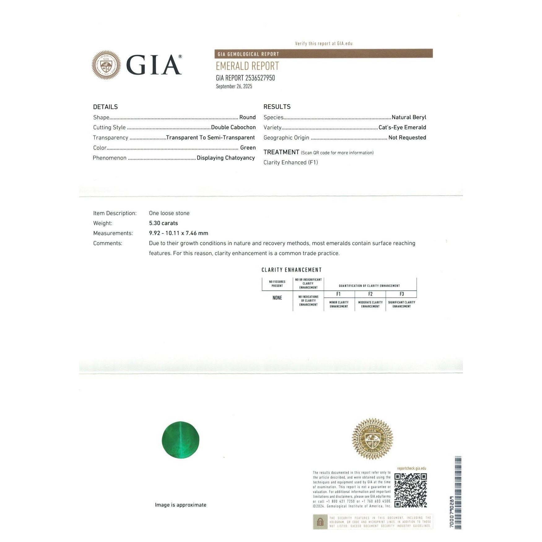 EMC34 
Collection'S 10,08 ct  Zwei GIA-Zertifikate Natürliches Paar Smaragd Cat'Eye Lebendig grüner Edelstein 

EDELSTEINBESCHREIBUNG
Spezies:  Natürlicher Beryll
Sorte: Natural Emerald Katzenauge
Gewicht: 5,30ct, 4,78ct
Farbe: Lebendiges Grün