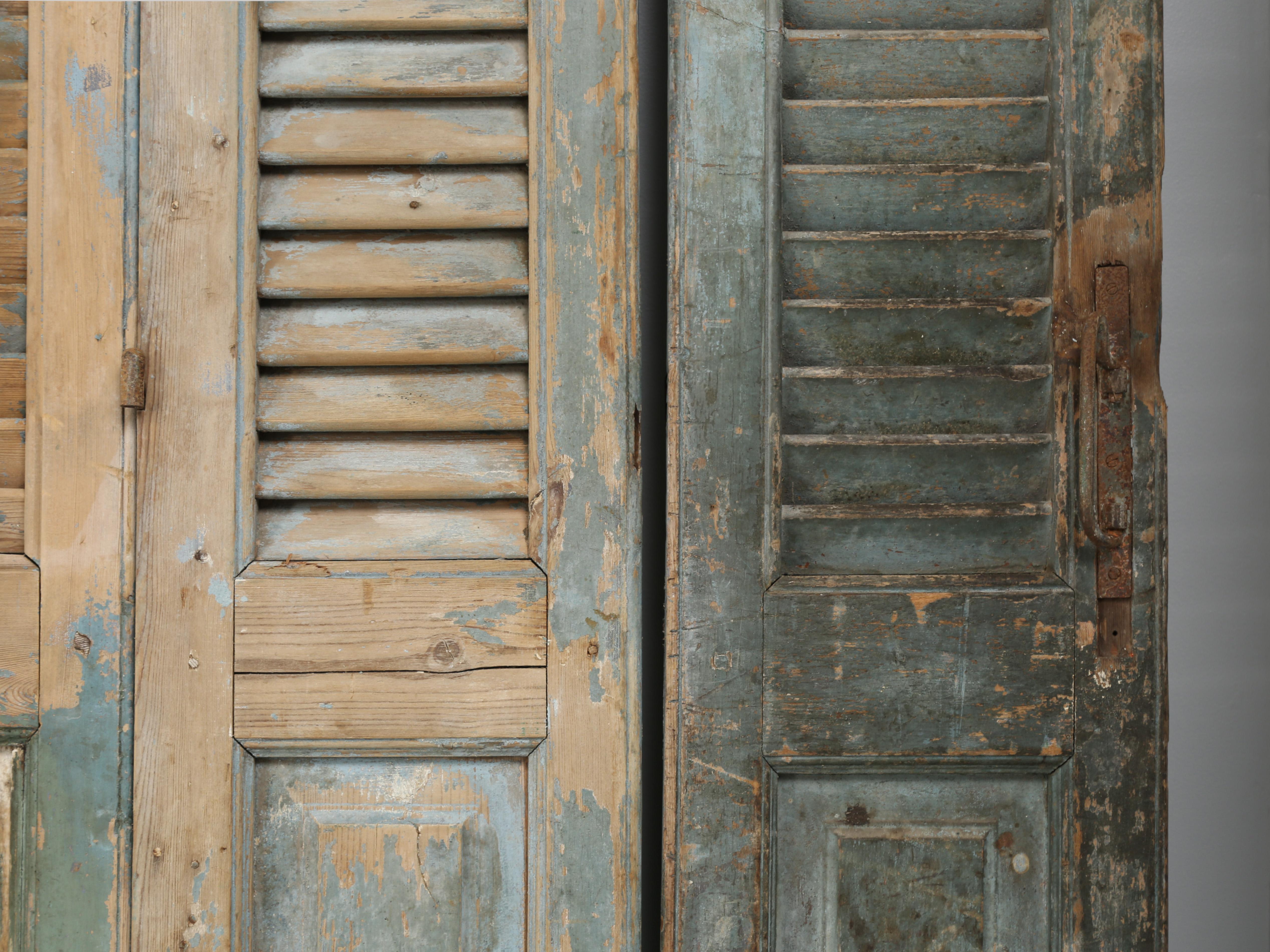 Collection '14' Antique French Original Paint Shutters, Headboard, Room Divider 3