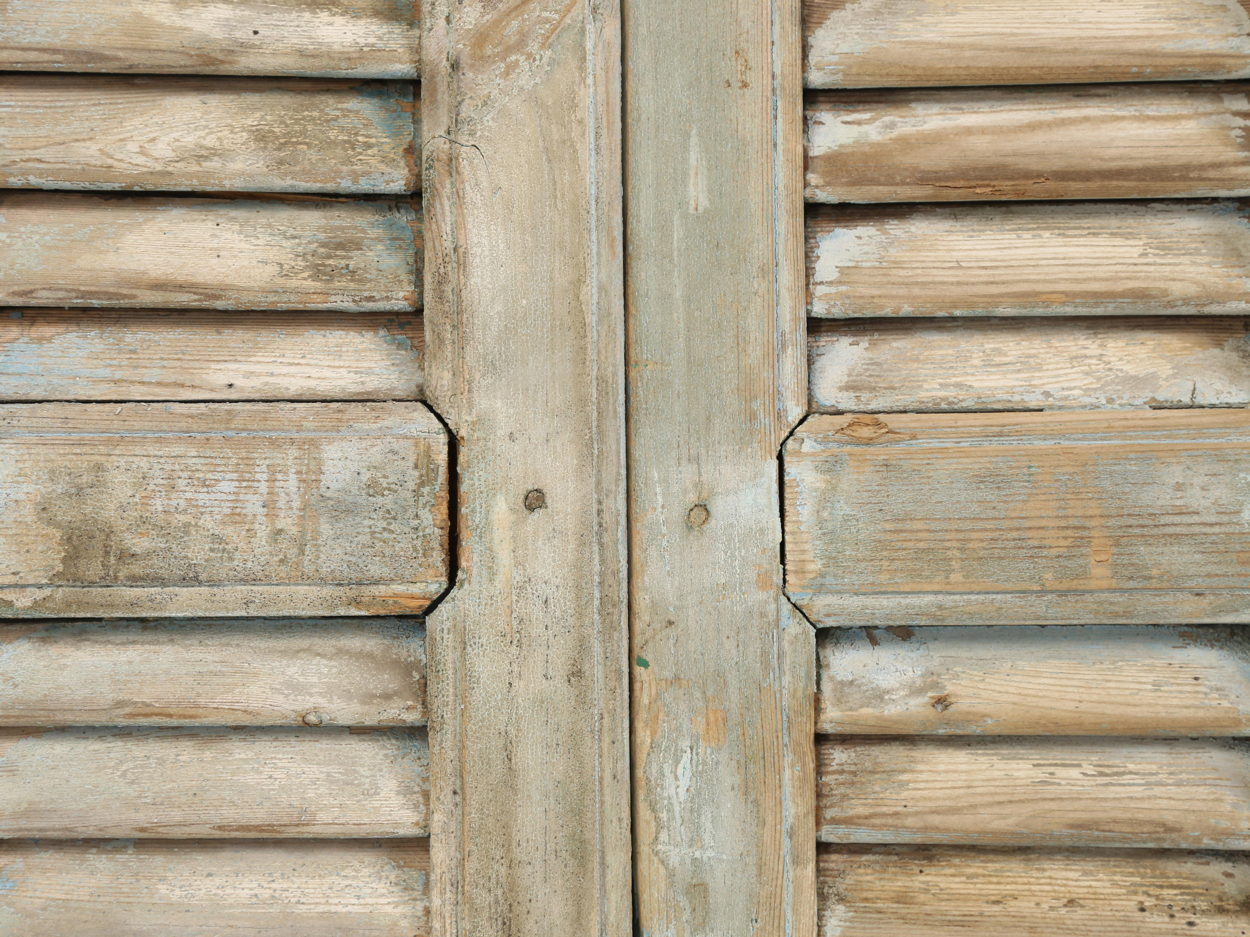Collection '14' Antique French Original Paint Shutters, Headboard, Room Divider 7
