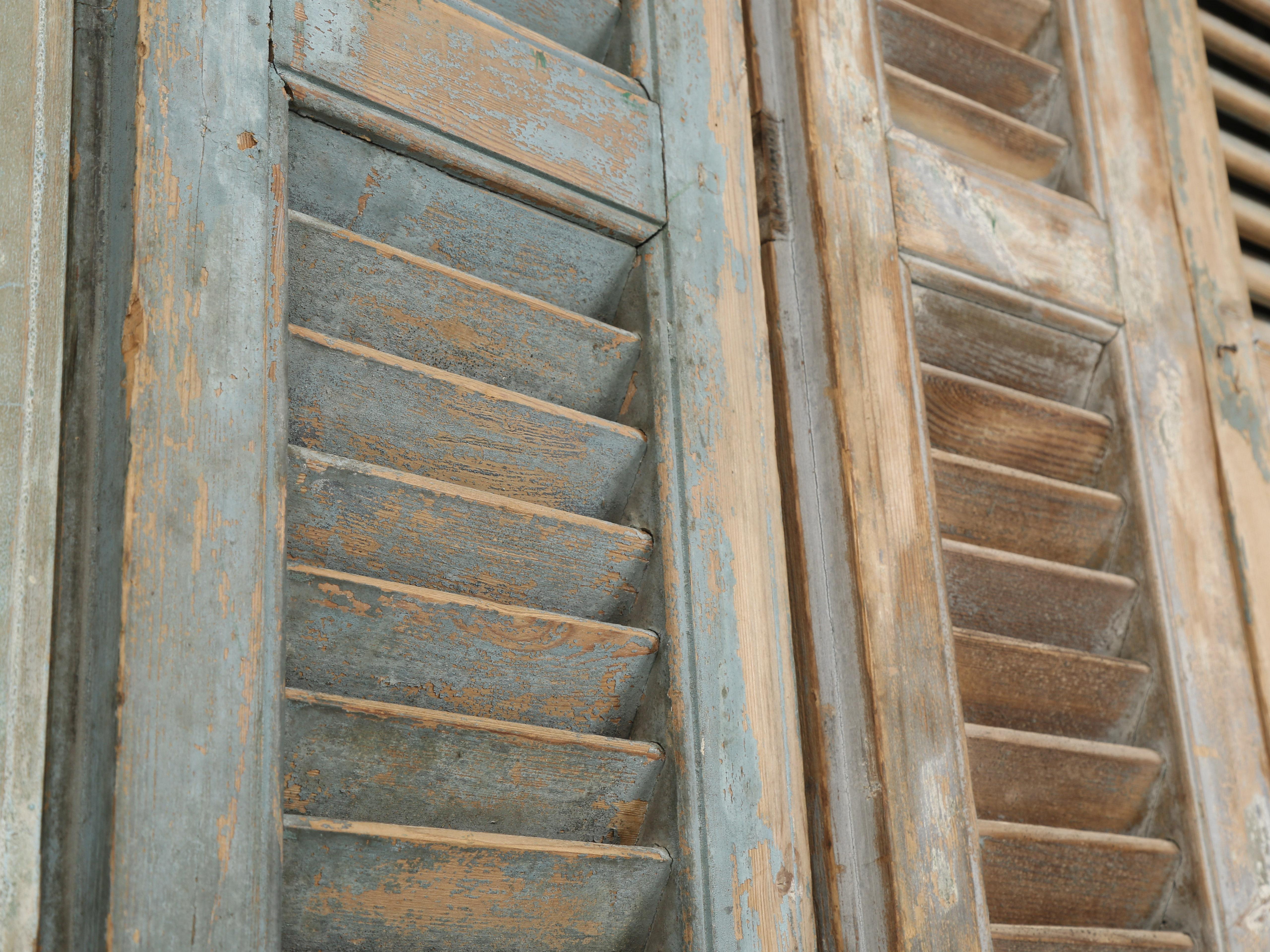 Collection '14' Antique French Original Paint Shutters, Headboard, Room Divider 8