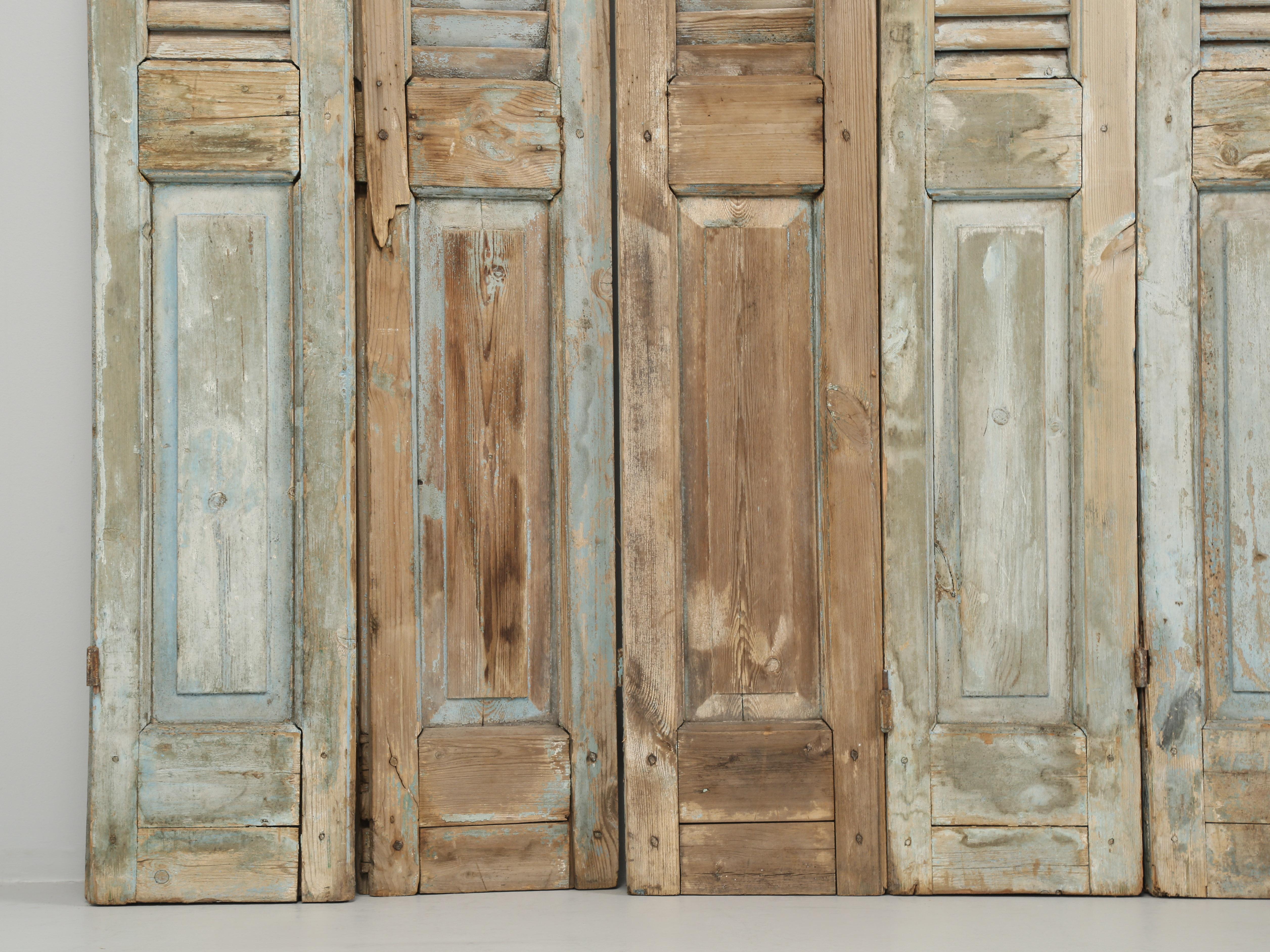 Collection '14' Antique French Original Paint Shutters, Headboard, Room Divider 9