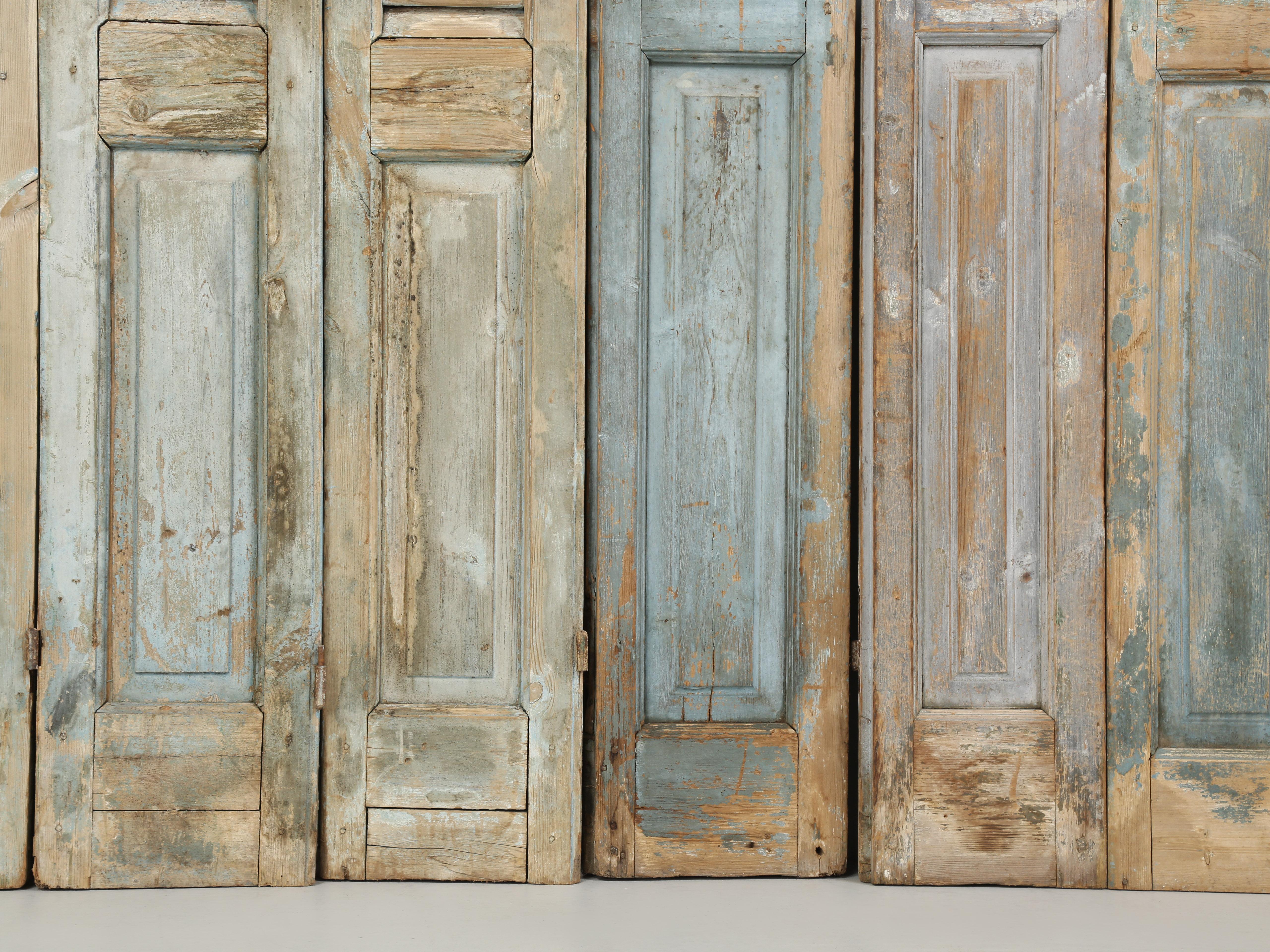 Collection '14' Antique French Original Paint Shutters, Headboard, Room Divider 10
